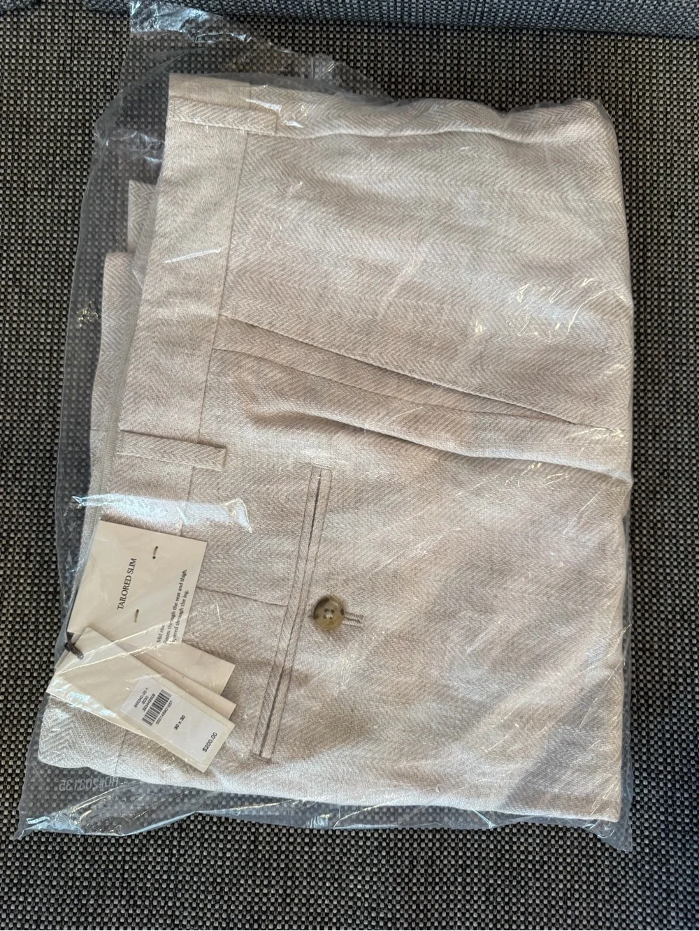 Banana Republic Men's Cream Linen Trousers